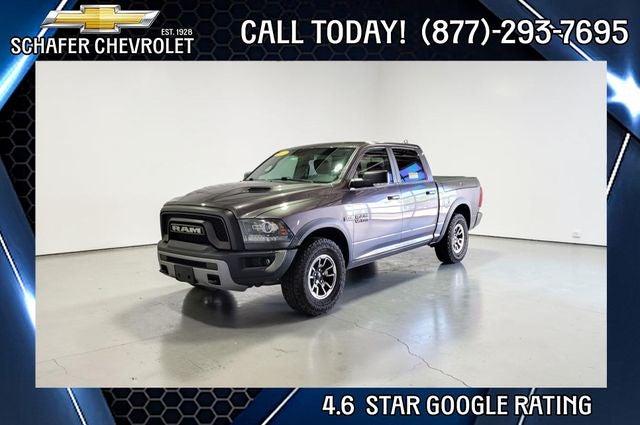 2017 RAM 1500 Rebel in Granite Crystal Metallic Clearcoat — front three-quarter view
