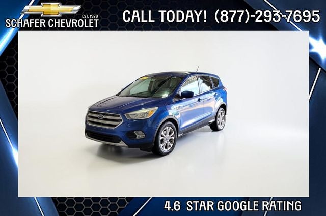 2017 Ford Escape SE in Lightning Blue Metallic — front three-quarter view