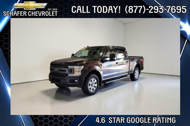 2019 Ford F-150 XLT in Agate Black Metallic — front three-quarter view