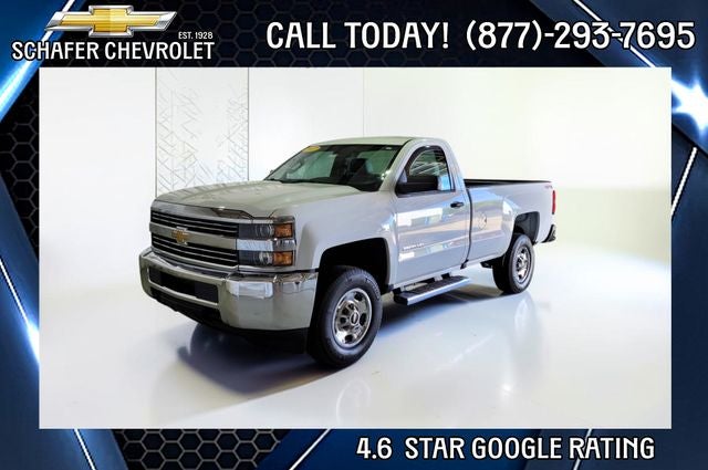2017 Chevrolet Silverado 2500HD Work Truck in Summit White — front three-quarter view