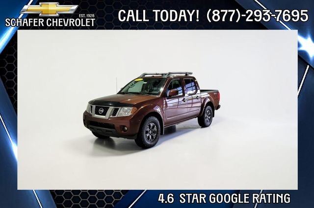 2017 Nissan Frontier PRO-4X in Forged Copper — front three-quarter view