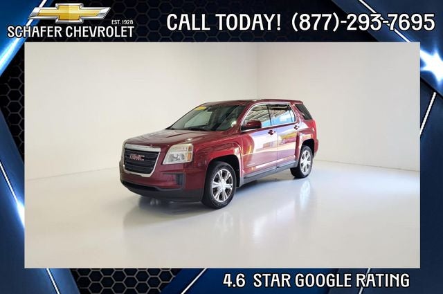 2017 GMC Terrain SLE-1 in Crimson Red Tintcoat — front three-quarter view