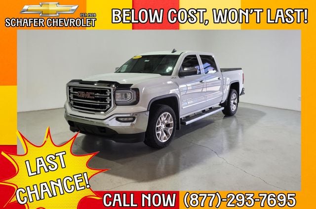 2018 GMC Sierra 1500 SLT in Summit White — front three-quarter view