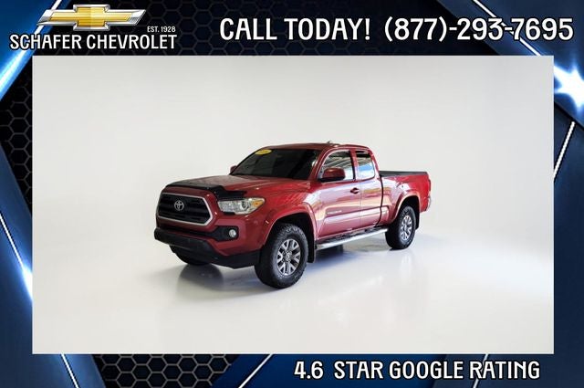 2016 Toyota Tacoma SR5 in Barcelona Red Metallic — front three-quarter view